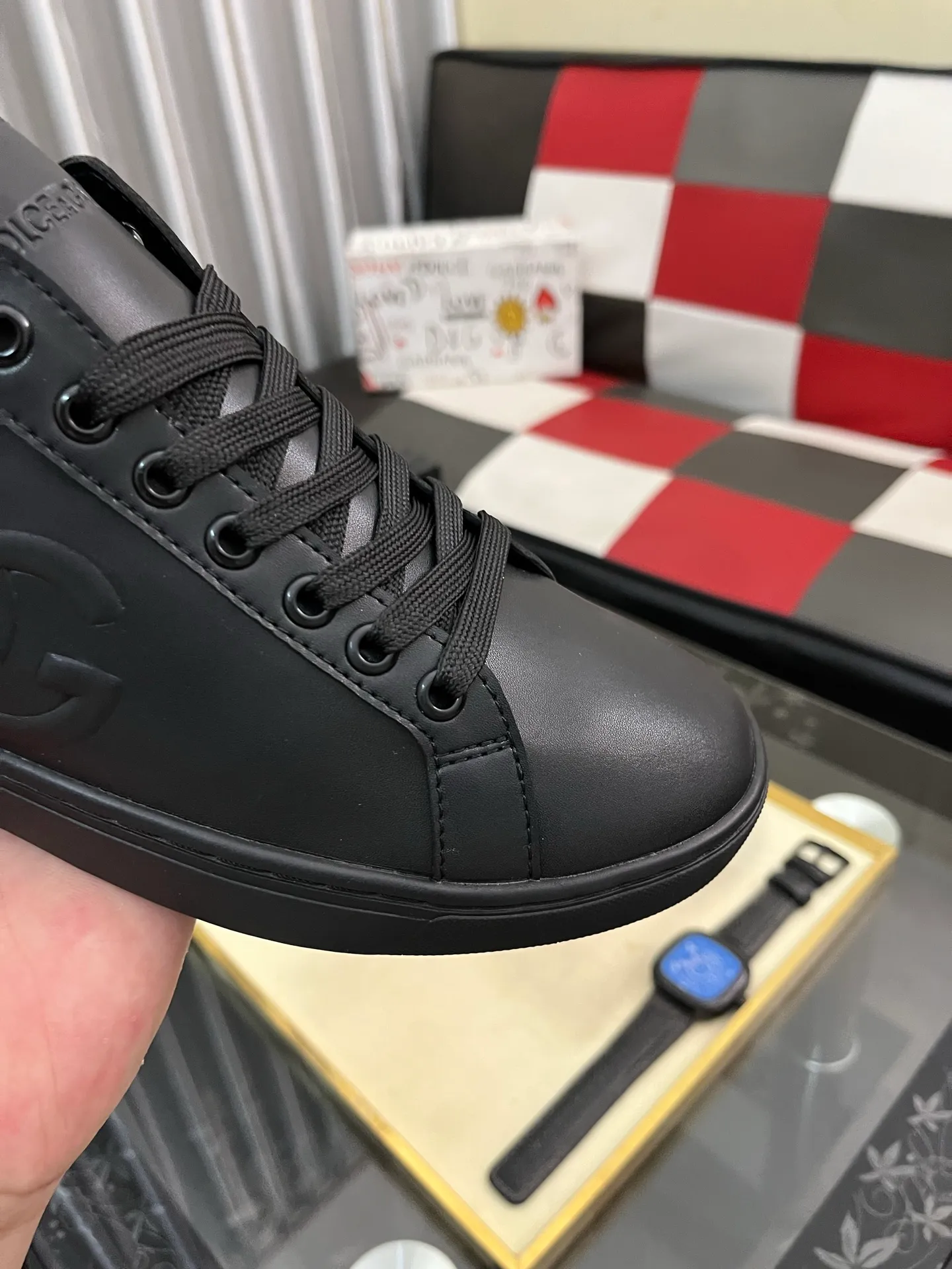 Men's shoes 💰400⌚️⌚️New DG Dolce & Gabbana high-end couple's sports and casual shoes, imported cowhide, multiple material splicing design➕Imported cowhide lining, cowhide foot pads➕Original TPR elastic outsole. Size: 38-46